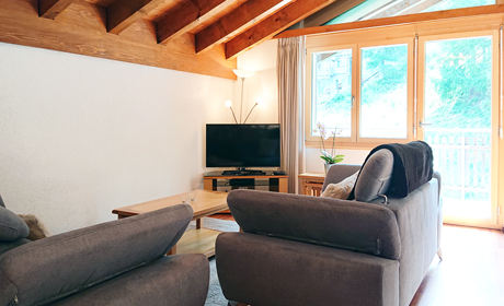 Zermatt Apartent Rentals Powder Snow Loft Lounge 1